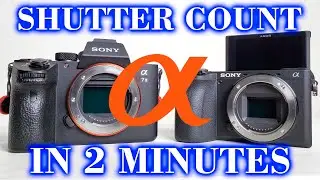 Check the SHUTTER COUNT on your SONY CAMERA in 2 MINS