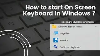 On Screen Keyboard in Windows 