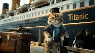 CAT and TITANIC 💔😭 Love Story  #catstory #cat #aicat