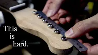 Part 10 - Building My First Guitar - Locating and Drilling the Tuner Holes