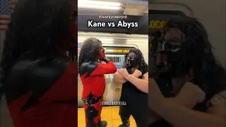 Kane vs Abyss 🤯 Who wins?! #wwe #tna #dreammatch #cosplay #subwaymania