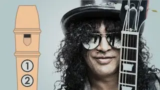 Sweet Child o' Mine Intro - How to play the recorder 