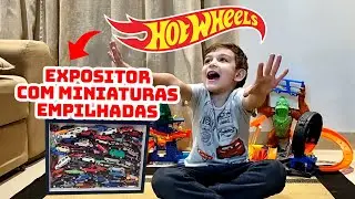 📛MUITOS HOT WHEELS EMPILHADOS - ENCHEMOS ESSE EXPOSITOR COM CARRINHOS🚗