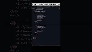 Part 2 - Customizing HTML Ordered Lists: Start Attribute Explained! 