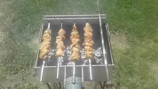 Мангал с электроприводом. Готовый вариант.