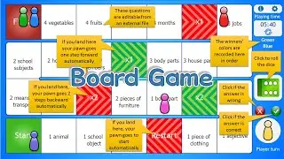 Interactive Board Game - HTML/Javascript - Editable Multiplayer game