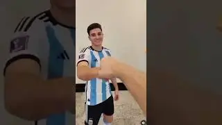 Greeting Messi and the Argentine National Team