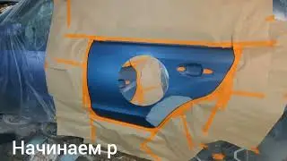 Subaru Impreza XV  -  Завершение ремонта.  Покраска заднего бампера и задней левой двери.