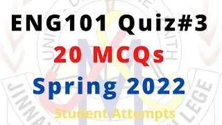 ENG101 Quiz #3 | 20 MCQS | Spring 2022