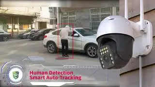 Luowice WiFi PTZ Security Camera Outdoor 5MP with Human Detection, Auto Tracking, Color Night Vision