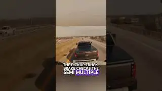 Road Rager Risks It All To Brake Check a Semi Truck