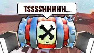 PVP with Explosive Barrels! In Sea of Pirates ROBLOX..