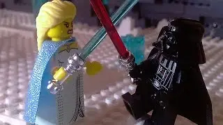 Elsa vs Darth Vader in Lego Frozen Star Wars Battle