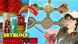 I Built a Floating Zoo in Minecraft Skyblock, but it's Hardcore #10