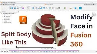 Learn Fusion 360 Modify tools Offset Face, Replace Face, Split Tools