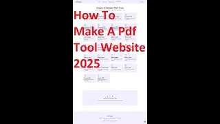 How To Make A Pdf Tool Website 2025