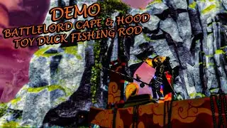Guild Wars 2 - Battlelord's Cape Hood Combo & Toy Duck Fishing Rod Demo