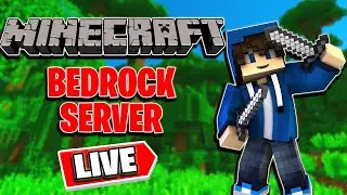 PUBLIC BEDROCK MINECRAFT SURVIVAL SERVER LIVE! (24/7 SERVER!)