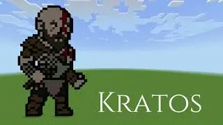 Minecraft: Pixel Art Tutorial and Showcase: Kratos (God of War Ragnarok)