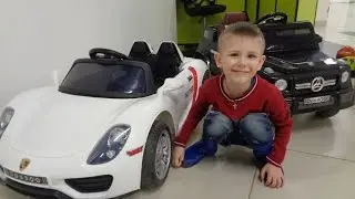Электромобиль детский. Электромобиль Mercedes и Porsche.