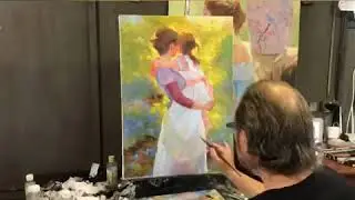 Мама с дочкой, копия картины, Игорь Сахаров