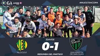 32avos: Aldosivi 0 - San Martín (SJ) 1