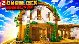 I Built the ULTIMATE Barn in Minecraft OneBlock Hardcore! 🐄🐖🐔