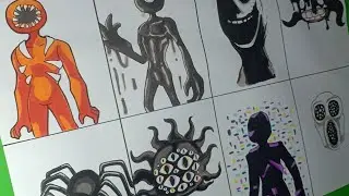 DRAWING All Monsters IN ROBLOX DOORS HORROR GAME HERO ART