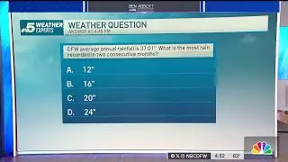 Weather Question: Most rain in consecutive months