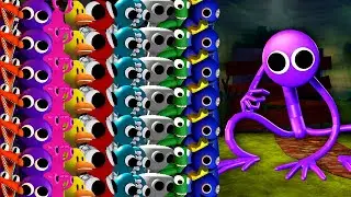 FNF 3D Purple Vs Different Characters Rainbow Friends | Friday Night Funkin Mod Roblox