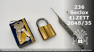 236 🔐 Seclox ELZETT 2048/35 padlock picked