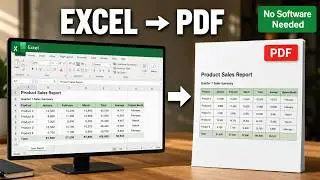 How to convert Excel to PDF in 1 Minute — Free, No Software Needed (Phone, Windows & Mac)