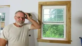 Trimming the windows in the #offgridcabin