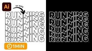 How To Create Typography Waves with Adobe Illustrator Tutorial | Ahoo