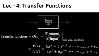 Transfer Functions | Control Systems | TDG | Lec 4