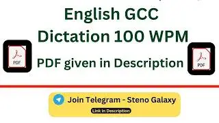 GCC English Dictation 100 WPM || English General || #gccdictations #gcc