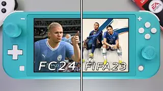 FC 24 vs FIFA 23 Comparison Side by Side Nintendo Switch Lite