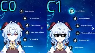 Ganyu lv 70 c0 vs c1 damage comparison With amos bow r1 | Is it worth it ?