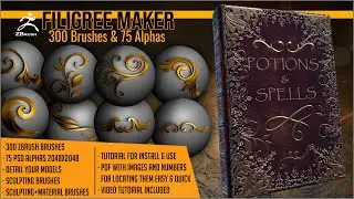 Filigree ornaments inside ZBrush with Filigree Maker