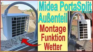 Midea PortaSplit 2024 - Außenteil - Montage Funktion Wetter - Test mobile Klimaanlage - Prima Klima