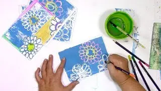 Using Watercolor Pencils on Gel Prints