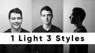 3 Portrait Lighting Setups with Only 1 Light!! Studio Lighting for Beginners