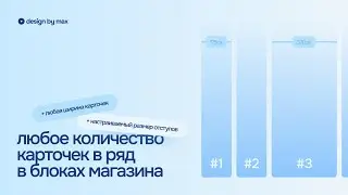 Любое количество карточек в ряд в⦁блоках магазина на Тильде
