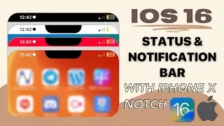 iOS 16 Status Bar with iPhone Notch for Android