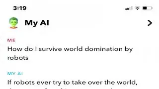 How do I survive world domination by robots? - Snapchat AI (My AI)