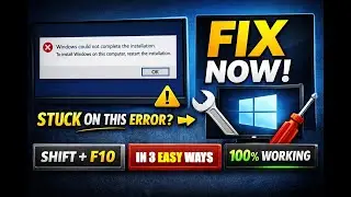 Fix “Windows Could Not Complete the Installation” (100% Working)