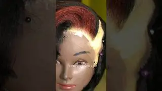#diy Short Pixie Wig With Red Highlights #ventilatedclosure hair ventilation