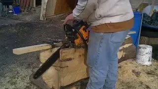 Testing homemade chainsaw mill