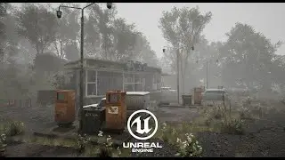 Abandoned soviet gas station 3d environment in Unreal Engine 5.2