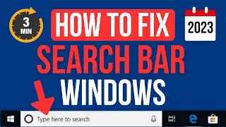 WINDOWS SEARCH NOT WORKING WINDOWS 10/11 FIX (2024) | Fix Search Bar Not Working